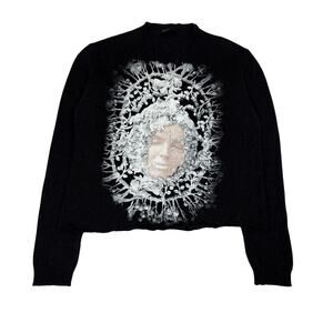 RH45 Freya Cropped Sweater 23.5x26 Grunge Punk Streetwear L/XL